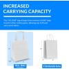 imageReli 90 Pack  Assorted Sizes White Paper Bags wHandles  7x315x8 8x45x1025 10x5x13  30 Pcs Each Size  Paper Bag Combo Pack  Retail Shopping Gifts