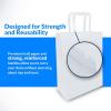 imageReli 90 Pack  Assorted Sizes White Paper Bags wHandles  7x315x8 8x45x1025 10x5x13  30 Pcs Each Size  Paper Bag Combo Pack  Retail Shopping Gifts