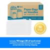 imageReli 90 Pack  Assorted Sizes White Paper Bags wHandles  7x315x8 8x45x1025 10x5x13  30 Pcs Each Size  Paper Bag Combo Pack  Retail Shopping Gifts