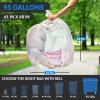 imageReli 95 Gallon Trash Bags Heavy Duty  30 Trash Bags  Super Sizeable Clear Garbage for Serious Cleanup