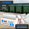 imageReli 95 Gallon Trash Bags Heavy Duty  30 Trash Bags  Super Sizeable Clear Garbage for Serious Cleanup