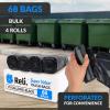 imageReli 95 Gallon Trash Bags Heavy Duty  68 Trash Bags  Super Sizeable Black Garbage for Serious Cleanup