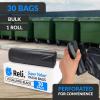 imageReli 95 Trash Bags Heavy Duty  30 Trash Bags  Super Sizeable for Serious Garbage Cleanup Black