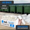 imageReli 95 Trash Bags Heavy Duty  68 Trash Bags  Super Sizeable for Serious Garbage Cleanup Clear