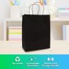 imageReli Black Paper Bags 55 Pack 8 x 45 x 1025  Black Gift Bags with Handles Kraft Paper  MultiPurpose for Shopping Retail Small Gifts Takeout DIY Party Favors