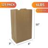 imageReli Brown Paper Lunch Bags 125 Pack  6 lb Brown Lunch Bags Luncheon Sacks for Snacks and Gifts  Medium Size Kraft Paper  Multipurpose for Lunch Snacks Gifts Arts ampamp Crafts DIY