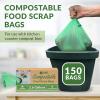 imageReli Compost Bags 26 Gallon 150 Count  ASTM D6400  Compostable Trash Bags for Food Scraps  Small Composting Liners for Kitchen CompostBinCountertop Bin  Green Eco for Food Waste 26 Gal
