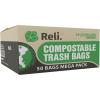 imageReli Compostable 1625 Gallon Trash Bags  50 Count  ASTM D6400  Green  EcoFriendly  For Compost