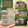 imageReli Compostable Clamshell ToGo Containers 90 Pack 8x8 Inch  1 Compartment  Disposable Take Out Food ContainersTo Go Boxes  Biodegradable To Go Containers  Bagasse Clam shell  Brown 8x8