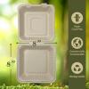 imageReli Compostable Clamshell ToGo Containers 90 Pack 8x8 Inch  1 Compartment  Disposable Take Out Food ContainersTo Go Boxes  Biodegradable To Go Containers  Bagasse Clam shell  Brown 8x8