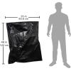 imageReli Contractor Garbage Bags 42 Gallon  20 Trash Bags  Heavy Duty  Black Contractor
