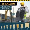 imageReli Contractor Garbage Bags 55 Gallon  20 Trash Bags  Heavy Duty  Black Contractor1 Count Pack of 20