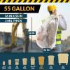 imageReli Contractor Garbage Bags 55 Gallon  20 Trash Bags  Heavy Duty  Clear Contractor