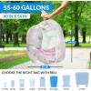 imageReli Easy Grab Trash Bags 5560 Gallon 150 Count Clear  Star Seal Super High Density Rolls  Heavy Duty Can Liners Garbage Bags Bulk Bags  50 55 60 Gallon Capacity
