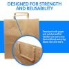imageReli Kraft Paper Bags wHandles 100 Pcs Bulk Large 10quotx675quotx12quot Brown Paper To GoTake OutRestaurantBags with Handles Shopping Bags Retail Gifts  25 larger than 10quotx5quotx13quot1 Count Pack of 100