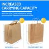 imageReli Kraft Paper Bags wHandles 100 Pcs Bulk Large 10quotx675quotx12quot Brown Paper To GoTake OutRestaurantBags with Handles Shopping Bags Retail Gifts  25 larger than 10quotx5quotx13quot1 Count Pack of 100