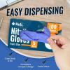 imageReli Nitrile Gloves Small  100 Pack Value Disposable Gloves  Powder Free Latex Free  SingleUse  Premium Nitrile Material for Cleaning Automotive Salon Food Safe  Violet BlueIris Blue