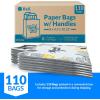 imageReli Paper Bags  110 Pcs Bulk  8quotx45quotx1025quot  Paper Thank You Bags  White Handles  Printed Small Thank You Giftbag for Guests  Gifts Wedding Merchandise Business110 Count Pack of 1