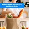 imageReli Paper Bags with Handles  55 Pcs  Brown  12quot x 9quot x 1575quot Large  Kraft Paper Bags ToteShopping Grocery Retail Merchandise Restaurant  Large Handles