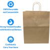 imageReli Paper Bags with Handles  55 Pcs  Brown  12quot x 9quot x 1575quot Large  Kraft Paper Bags ToteShopping Grocery Retail Merchandise Restaurant  Large Handles