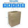 imageReli Paper Bags with Handles  55 Pcs  Brown  12quot x 9quot x 1575quot Large  Kraft Paper Bags ToteShopping Grocery Retail Merchandise Restaurant  Large Handles