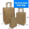 imageReli Paper Bags with Handles Kraft  90 Pcs Total 30 Pcs Each Size  Bulk  Paper Bag Combo Pack  7x315x88x45x102510x5x13  Retail Shopping Gifts ampamp Business