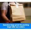 imageReli Paper Grocery Bags 125 Pcs Bulk 12x7x17 70 Lbs Basis Extra Heavy Duty  Brown Paper Bag Large Grocery Kraft Sacks Takeout Restaurant Retail Shopping