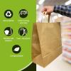 imageReli Paper Grocery Bags wHandles 100 Pcs Bulk12quotx7quotx14quot Large Paper Grocery Bags with Handles  Heavy Duty 57 Lbs Basis  Shopping TakeoutTo Go Retail BrownKraft