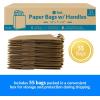 imageReli Paper Grocery Bags with Handles  55 Pcs Bulk  12quotx7quotx17quot  Kraft Brown Paper Bags Large  Use for Grocery TakeOut Restaurant Retail Shopping