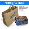 imageReli Paper Shopping Bags wHandles  60 Pcs  Large 16quotx6quotx12quot  Kraft Brown Paper Bags with Handles  Printed Thank You Large  Take OutTo Go Retail Shopping Tote Restaurant Grocery