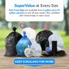 imageReli Premium 50 Gallon Trash Bags  200 Count  Made in USA  Heavy Duty  Bulk  SuperValue  Clear MultiUse Garbage Bags