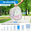 imageReli Premium 50 Gallon Trash Bags  200 Count  Made in USA  Heavy Duty  Bulk  SuperValue  Clear MultiUse Garbage Bags