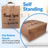 imageReli Reusable Thank You Bags  250 Pack Bulk  2 Mil  BrownKraft Shopping Bags with Handles  Take outToGo  Food Grocery Retail  12quot L x 675quot W x 14quot H  SelfStanding Gusset Plastic