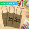 imageReli Small Gift Bags with Handles 55 Pack35x24x625quot  Brown Paper Gift Bags with Handles Kraft Paper  MultiPurpose for Shopping Retail Gifts Takeout DIY Party Favors