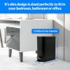 imageReli Small Trash Can with Lid 13 Gallon 5 Liter  Stainless Steel Matte Black  Small Bathroom Trash Can  Step Pedal Garbage Bin with Removable Bucket Kitchen  Rectangular Metal Bin