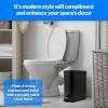 imageReli Small Trash Can with Lid 13 Gallon 5 Liter  Stainless Steel Matte Black  Small Bathroom Trash Can  Step Pedal Garbage Bin with Removable Bucket Kitchen  Rectangular Metal Bin