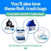 imageReli Small Trash Can with Lid 13 Gallon 5 Liter  Stainless Steel White  Small Bathroom Trash Can  Step Pedal Garbage Bin with Removable Bucket Kitchen  Rectangular Metal Bin