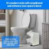 imageReli Small Trash Can with Lid 13 Gallon 5 Liter  Stainless Steel White  Small Bathroom Trash Can  Step Pedal Garbage Bin with Removable Bucket Kitchen  Rectangular Metal Bin