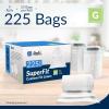 imageReli SuperFit Code G 225 Count  Compatible with Simplehuman Code G  Custom Fit Liners  Drawstring Trash Bags  30 Liter  8 Gallon  White  Roll Pack