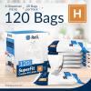 imageReli SuperFit Code H 120 Count  Compatible with Simplehuman Code H  Dispenser Pack Custom Fit Liners  Drawstring Trash Bags  3035 Liter  89 Gallon  White