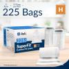 imageReli SuperFit Code H 225 Count  Compatible with Simplehuman Code H  Custom Fit Liners  Drawstring Trash Bags  3035 Liter  89 Gallon  White  Roll Pack