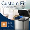 imageReli SuperFit Code H 60 Count  Compatible with Simplehuman Code H  Dispenser Pack Custom Fit Liners  Drawstring Trash Bags  3035 Liter  89 Gallon  White