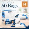 imageReli SuperFit Code H 60 Count  Compatible with Simplehuman Code H  Dispenser Pack Custom Fit Liners  Drawstring Trash Bags  3035 Liter  89 Gallon  White