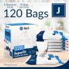 imageReli SuperFit Code J 120 Count  Compatible with Simplehuman Code J  Dispenser Pack Custom Fit Liners  Drawstring Trash Bags  3045 Liter  812 Gallon  White
