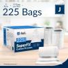 imageReli SuperFit Code J 225 Count  Compatible with Simplehuman Code J  Custom Fit Liners  Drawstring Trash Bags  3045 Liter  812 Gallon  White  Roll Pack