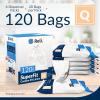 imageReli SuperFit Code Q 120 Count  Compatible with Simplehuman Code Q  Dispenser Pack Custom Fit Liners  Drawstring Trash Bags  5065 Liter  1317 Gallon  White