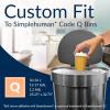 imageReli SuperFit Code Q 120 Count  Compatible with Simplehuman Code Q  Dispenser Pack Custom Fit Liners  Drawstring Trash Bags  5065 Liter  1317 Gallon  White