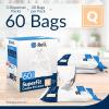 imageReli SuperFit Code Q 60 Count  Compatible with Simplehuman Code Q  Dispenser Pack Custom Fit Liners  Drawstring Trash Bags  5065 Liter  1317 Gallon  White