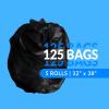 imageReli SuperValue 33 Gallon Trash Bags  125 Count  Made in USA  Heavy Duty  Black MultiUse Garbage Bags