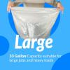 imageReli SuperValue 33 Gallon Trash Bags  125 Count  Made in USA  Heavy Duty  Clear MultiUse Garbage Bags